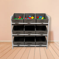 Kids Toy Box Storage Unit Drawers Childrens Bedroom Shelf Baby Nursery Furniture Grey