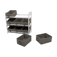 Kids Toy Box Storage Unit Drawers Childrens Bedroom Shelf Baby Nursery Furniture Grey