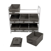 Kids Toy Box Storage Unit Drawers Childrens Bedroom Shelf Baby Nursery Furniture Grey