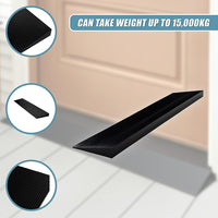 Cuttable Threshold Ramp Rubber Wheelchair Ramp Solid 4 cm Rise 90 cm Wide