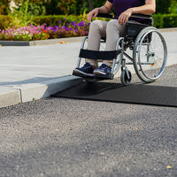 Cuttable Threshold Ramp Rubber Wheelchair Ramp Solid 4 cm Rise 90 cm Wide