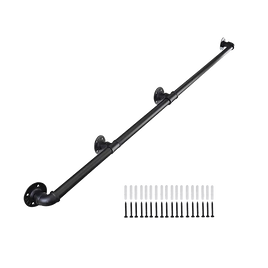 1m Handrail Stair Rail Grab Balustrade Staircase Banister + Installation Kit