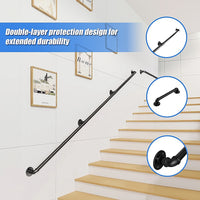 2m Handrail Stair Rail Grab Balustrade Staircase Banister + Installation Kit