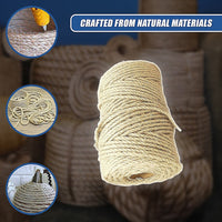 Sisal Rope Natural Jute Hemp Manila Twine Cord 5mm*100m