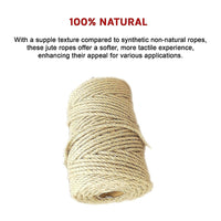 Sisal Rope Natural Jute Hemp Manila Twine Cord 5mm*100m