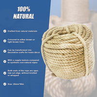 Sisal Rope Natural Jute Hemp Manila Twine Cord 20mm*50m