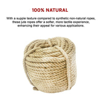 Sisal Rope Natural Jute Hemp Manila Twine Cord 20mm*50m