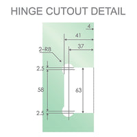70cm Frameless Swing Bath Screen – Brushed Nickel Hardware with Stainless steel hinge for Modern Bathrooms