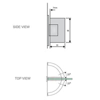 70cm Frameless Swing Bath Panel with Brushed Nickel Hardware