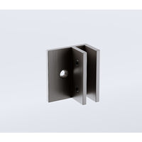 90x90cm Corner Frameless Shower Screen with Gunmetal Brackets and Brass Hinges, Square Knob Handle