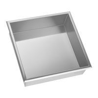 336 x 336 x 101mm Shower Niche Single Shelf Organizer No Tile Needed in Stainless Steel Finish