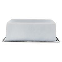336 x 336 x 101mm Shower Niche Single Shelf Organizer No Tile Needed in White