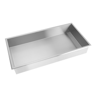 641 x 336 x 101mm Shower Niche Single Shelf Organizer No Tile Needed in Stainless Steel