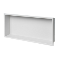 641 x 336 x 101mm Shower Niche Single Shelf Organizer No Tile Needed in White