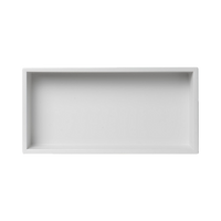 641 x 336 x 101mm Shower Niche Single Shelf Organizer No Tile Needed in White