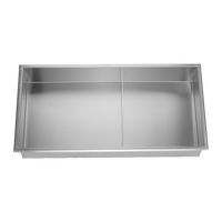 641 x 336 x 101mm Shower Niche Double Shelf Organizer No Tile Needed in Stainless Steel Finish