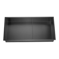 641 x 336 x 101mm Shower Niche Double Shelf Organizer No Tile Needed in Black