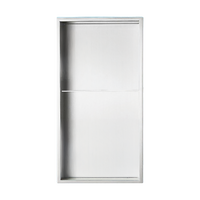 641 x 336 x 101mm Shower Niche Double Shelf Organizer No Tile Needed in White