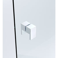 110x120cm Double Door Corner Shower Screen with Channels and SS Hinges - Chrome
