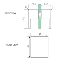 110x120cm Double Door Corner Shower Screen with Channels and SS Hinges - Chrome