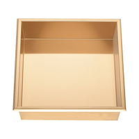 336 x 336 x 101mm Shower Niche Single Shelf Organizer No Tile Needed in Gold