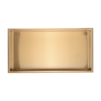 641 x 336 x 101mm Shower Niche Single Shelf Organizer No Tile Needed in Gold