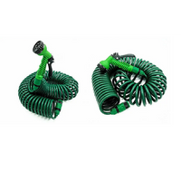 30M Garden Hose Heavy-Duty Coiled Spiral Car Washing Cleaning Water Hose Garden