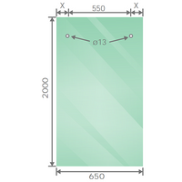 120x90cm Frameless Glass Sliding Corner Shower with Black Rail and Hardware