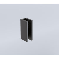 120x90cm Frameless Glass Sliding Corner Shower with Black Rail and Hardware