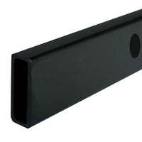 120x90cm Frameless Glass Sliding Corner Shower with Black Rail and Hardware