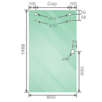 150x90cm Frameless Glass Sliding Corner Shower – With Black Rail and U-bracket for Contemporary Bathrooms