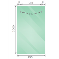 150x90cm Frameless Glass Sliding Corner Shower – With Black Rail and U-bracket for Contemporary Bathrooms