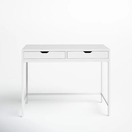 White Computer Desk – Modern PC Laptop Table for Gaming, Home Office, or Study Space Furniture