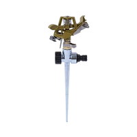 Easy to Install Irrigation Sprinkler 360 Degree Rotating Sprinkler Gun Zinc Alloy Adjustable Rocker Sprinkler