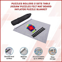 Puzzles Rollers 2 Sets Table Jigsaw Puzzles Felt Mat Board Inflator Puzzle Blanket