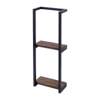 Stylish Bathroom Towel Storage Rack with Wooden Shelves