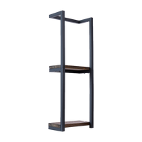 Stylish Bathroom Towel Storage Rack with Wooden Shelves