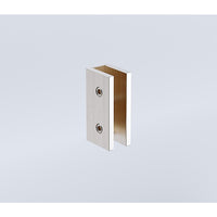 70cm Reeded Single Shower Glass Screen with Nickel U-brackets & Round Pole