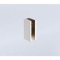 70cm Reeded Single Shower Glass Screen with Nickel U-brackets & Round Pole