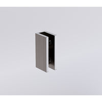 70cm Reeded Single Shower Glass Screen with Gunmetal U-brackets & Square Pole