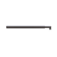 70cm Reeded Single Shower Glass Screen with Gunmetal U-brackets & Square Pole