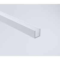 70cm Reeded Single Shower Glass Screen with White Wall Channel & Square Pole