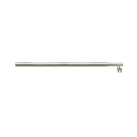 70cm Reeded Single Shower Glass Screen with Nickel Wall Channel & Round Pole