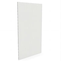 80cm Reeded Single Shower Glass Screen with Nickel Wall Channel & Round Pole