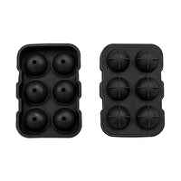 2x Ice Cube Tray Ball Mould Cube Silicone For Whisky Cocktails