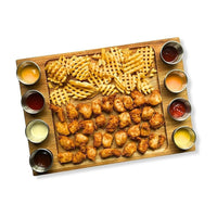 Serving Tray Double Sided Charcuterie Board 8 Sauce Cups Gift