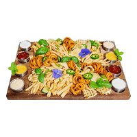 Serving Tray Double Sided Charcuterie Board 8 Sauce Cups Gift