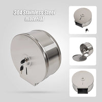 Brushed Stainless Steel Wall Mounted Toilet Paper Towel Dispenser