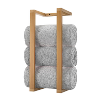 Wall Towel Rack for Rolled Towels Bathroom Storage