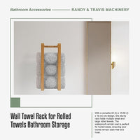 Wall Towel Rack for Rolled Towels Bathroom Storage